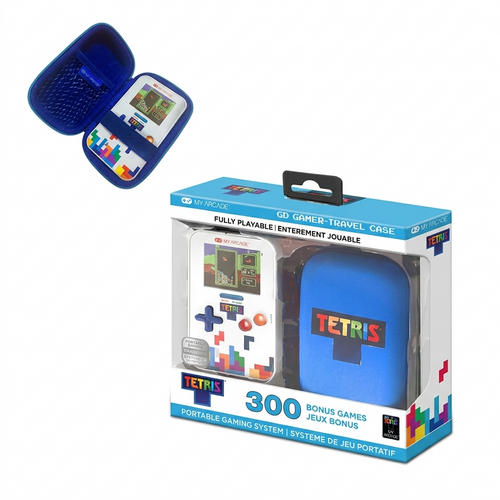GO GAMER + TRAVEL CASE TETRIS PORTABLE GAMING SYSTEM + TETRIS CASE My Arcade